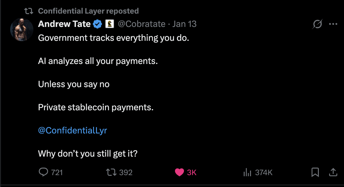 Andrew Tate endorsement